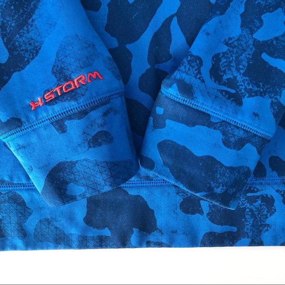 Under Armour Mens Blue Logo Allover Print Hoodie S - Picture 6 of 15